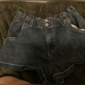 blue jean shorts